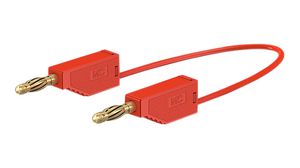 Test Lead, Gold-Plated, 1m, Red